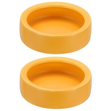 Reptile Food Bowl Worm Water Dish Ceramic Pet Bowl Small 3" Clay 2 Pack