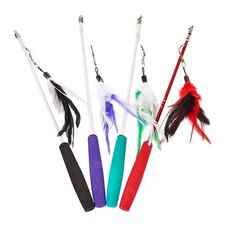 Cat Teaser Retract Fishing Rod Cat Teaser cat teasing stick pet supplies