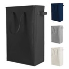  Slim Laundry Hamper Handles Collapsible Laundry Basket Thin Dirty Black