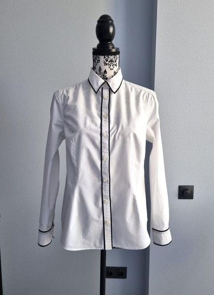 Women Jaeger Shirt White Cotton M