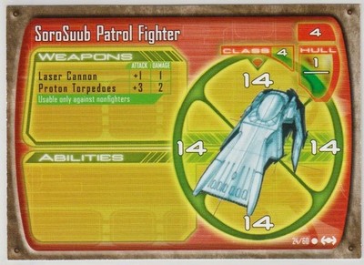  Star Wars Starship Battles 24/60 SoroSuub Patrol Fighter (Common) Card Only