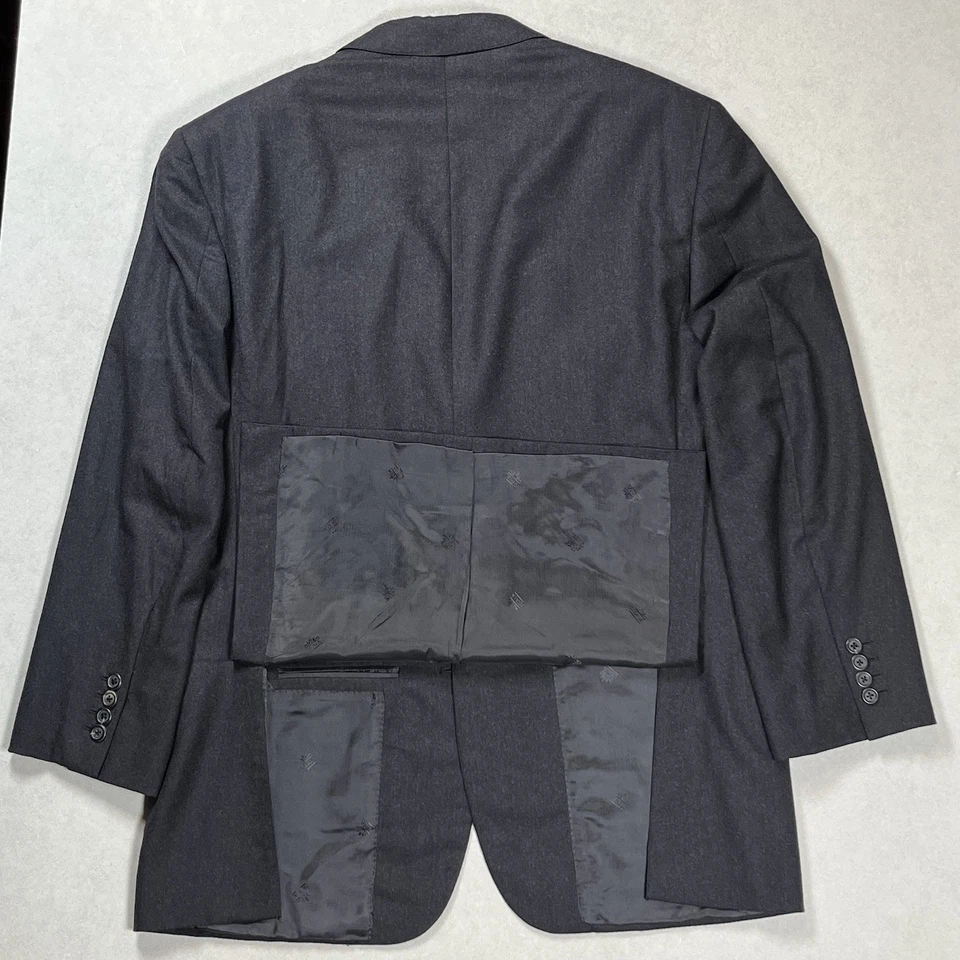 Blazer de lana para hombre Gianluca Isaia Napoli talla US 42 gris carbón Italia 3 botones Foto 3 de 4