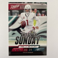 2024 Prestige Football Card #AGS-KMY Kyler Murray Any Given Sunday Arizona