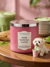 Bath Body Works Pink Matcha Latte Candle New Fall 2026