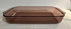 Vintage Pyrex Cranberry Glass Baking Dish 3 Qt