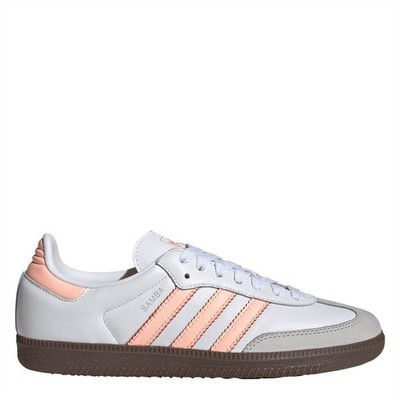 Adidas Samba OG Damen - UK 4,5, 5 & 5,5 - weiß/korallenrosa (JH5687)