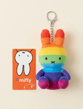Official Authentic Miffy Rainbow Plush Keychain Doll   Cute Bag Charm 11cm