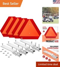 Reflective 14x16 Inch Aluminum Slow Moving Vehicle Signs with Easy Mount Bracket