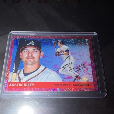 Topps Chrome Austin Riley Atlanta Braves Auto Serial #092/100