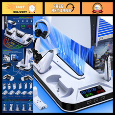Cooling Station  Controller Charger for PS5 Slim/Pro - Fan  3 USB Hubs