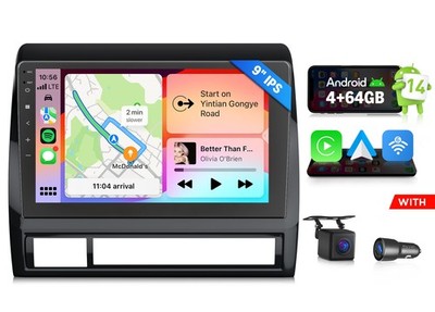 Android 14 4+64 9'' for 2005-2013 Tacoma Car Stereo Receiver CarPlay Head Unit BT