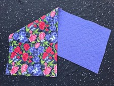 Handmade Quilted Table Runner Summer Flowers Floral roses butterflies
