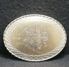 WG07108 VERY COOL VINTAGE 1970s  ABSTRACT ARTWORK  FASHION UNISEX BELT BUCKLE