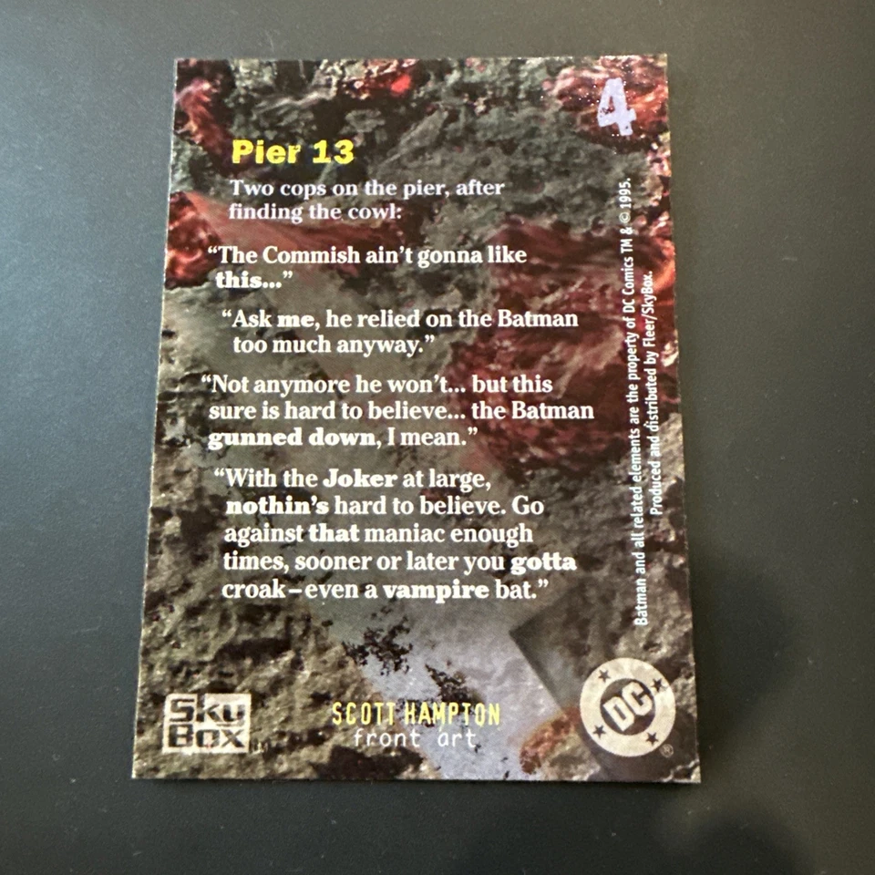 98d Batman 2005 Skybox Master Series Dc #4 Pier 13 Scott Hampton - Very Good - Image 4 of 4