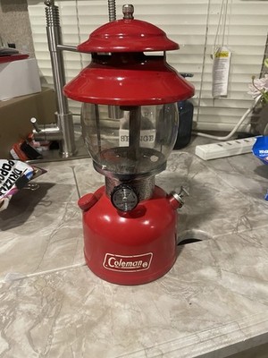 Coleman 1979 Model 200A Red Portable Camping Lantern Made In USA Not Tested