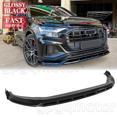 For Audi SQ8 Q8 S-line 2024-2026 GT Style Glossy Black Front Bumper Lip Splitter
