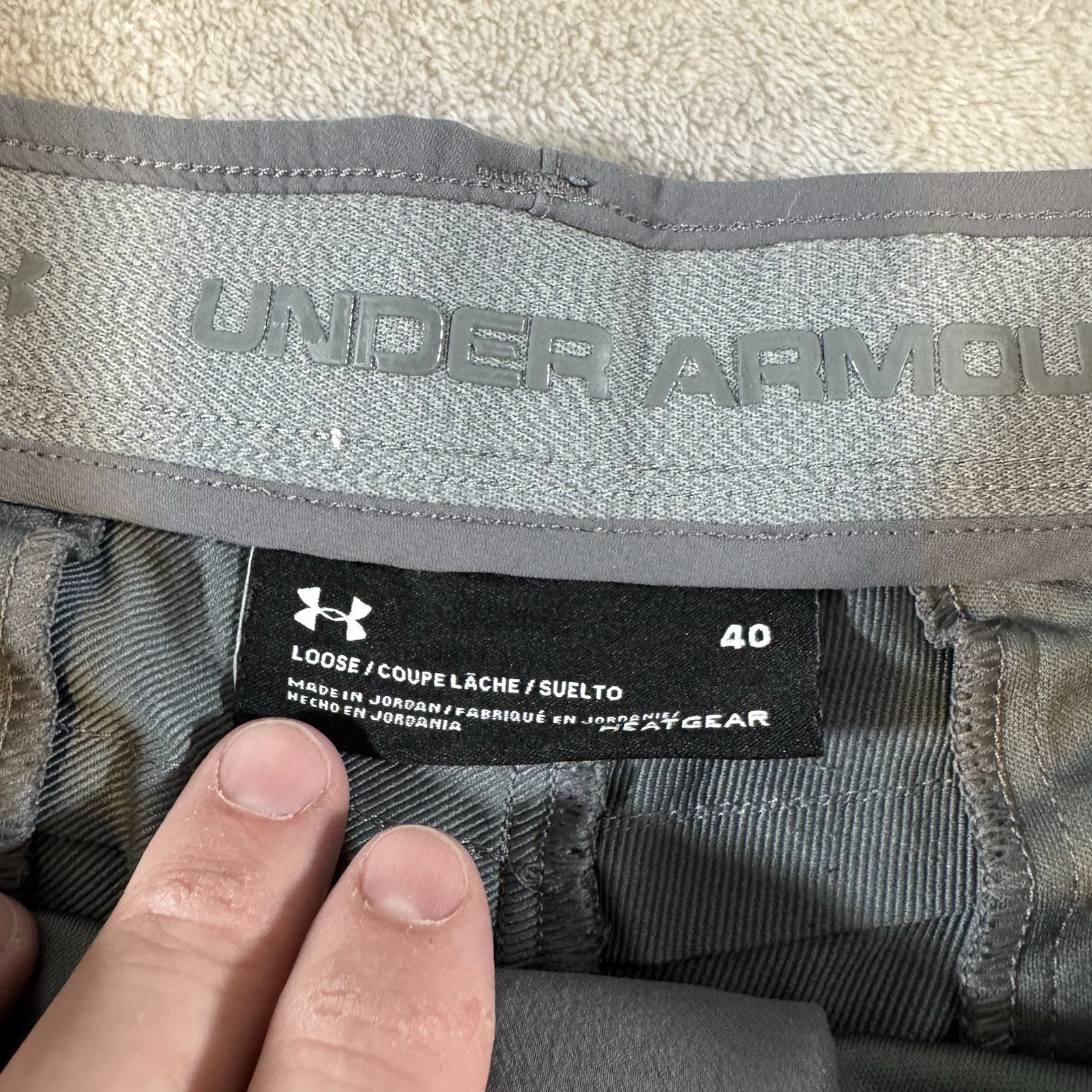 Gray Under Armour Casual Golf Shorts Men's Size 40