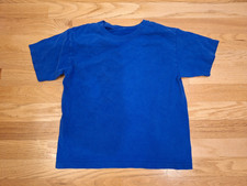 Boys Fruit of the Loom T-shirt top short sleeve Sz S Royal Blue 100 Cotton