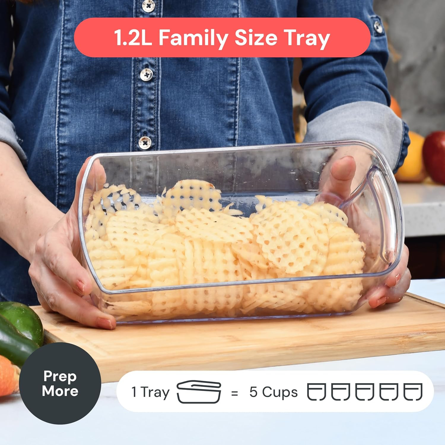 the Original Pro Chopper - Vegetable Chopper and Spiralizer, Food Chopper with C