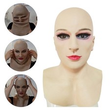 Realistic Female Crossdresser Mask Full Face Mask Cosplay Halloween Masquer