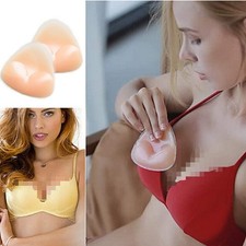 2 Pcs Silicone Bra Pad Inserts Breast Enhancers Waterproof for Bikini Swimsuit