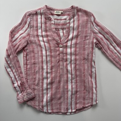 HARTFORD Carta Shirt Chemise Womens 1 XSmall XS Red White Stripe Bohemian