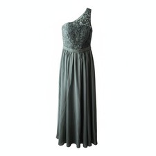 Green Sequin Top Evening Gown/Formal Floor Length Dress Size 6 New With Tags