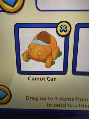 Webkinz Digital Item Carrot Car