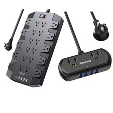 Power Strip, SUPERDANNY Surge Protector with 22 Outlets, 2 USB-C and 4 USB-A,...