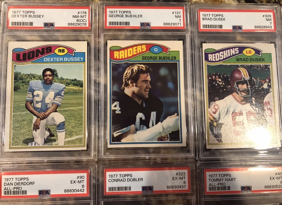 1977 TOPPS NFL FOOTBALL PSA Lot of 30--SEE PICTURES PSA 7's & 6's NICE TOPPS LOT - Image 2 of 4