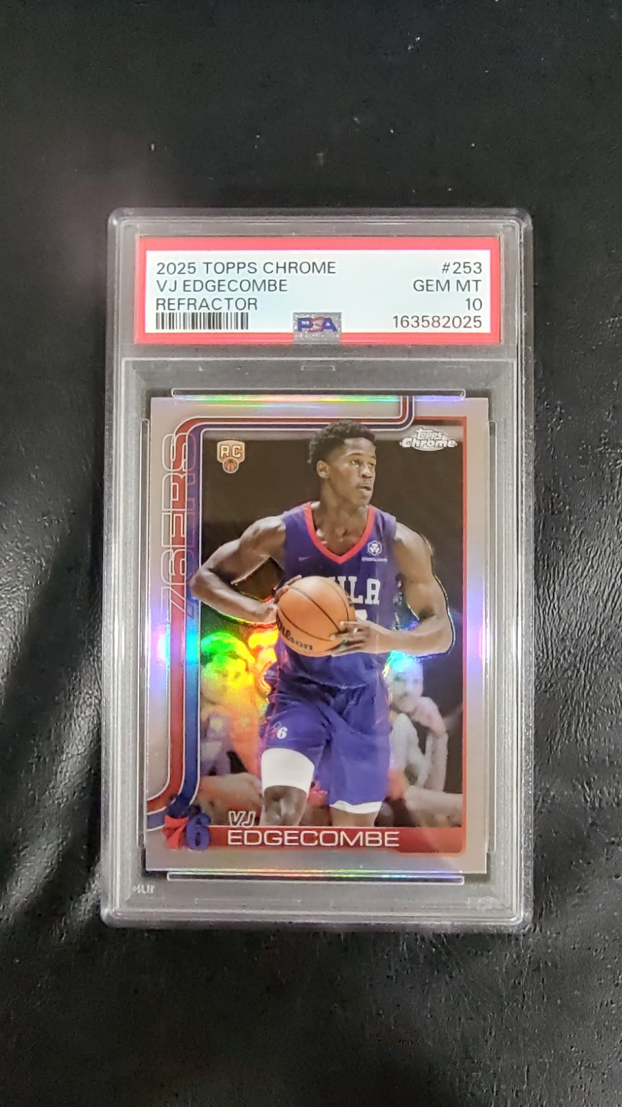 2025-26 Topps Chrome Refractor #253 VJ Edgecombe RC PSA 10