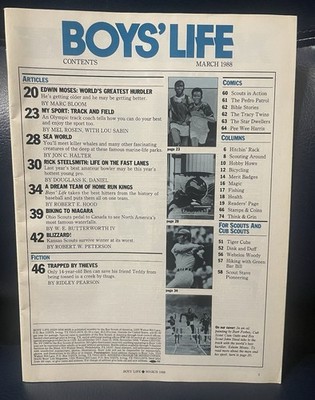 Vintage March 1988 Boys' Life March 1988 Boy Scouts Magazine