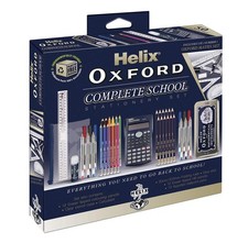 Helix Oxford Back to School Stationery Set Maths Calculator Pens Ruler Kit