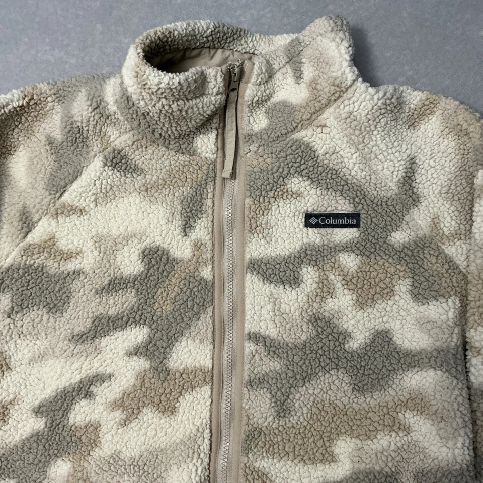 Columbia флисовая куртка девочек полный молнии свет камуфляж размер: маленький подержанный хорошо - Изображение 4 из 4