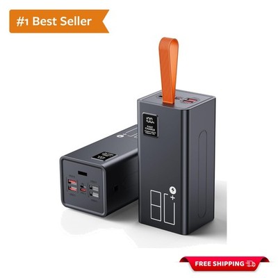 80000mAh Portable Power Bank with 30W Fast Charging - Ideal for Travel & Camping