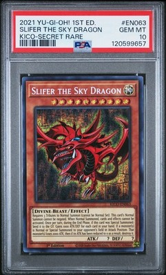 2021 YU-GI-OH! KING'S COURT 1ST ED-SECRET RARE SLIFER THE SKY DRAGON PSA 10  | eBay