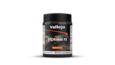 Vallejo Diorama FX 26.214 Acrylic Earth Texture - Black Lava-Asphalt 200ml