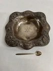 Lot of 2 STERLING SILVER Pcs: Towel Spoon & Bowl A3587 450g 0.9lbs (Sold As-Is)