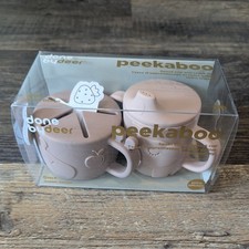 New Peekaboo Done Bydeer 100 Silicone Spout and Snack Cup Danish