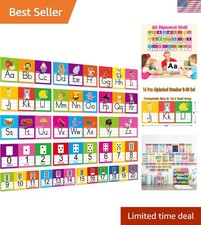 Alphabet Line Bulletin Board Set ABC Number 0-20 Wall Decorations for Pre-Sch...
