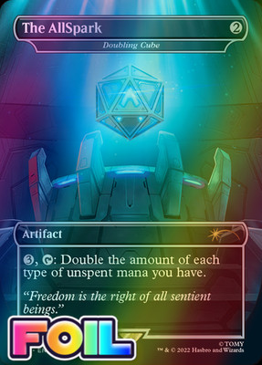 x1 Doubling Cube // Thee Allspark SLD MTG 1080 FOIL BORDERLESS RARE M/NM 1x