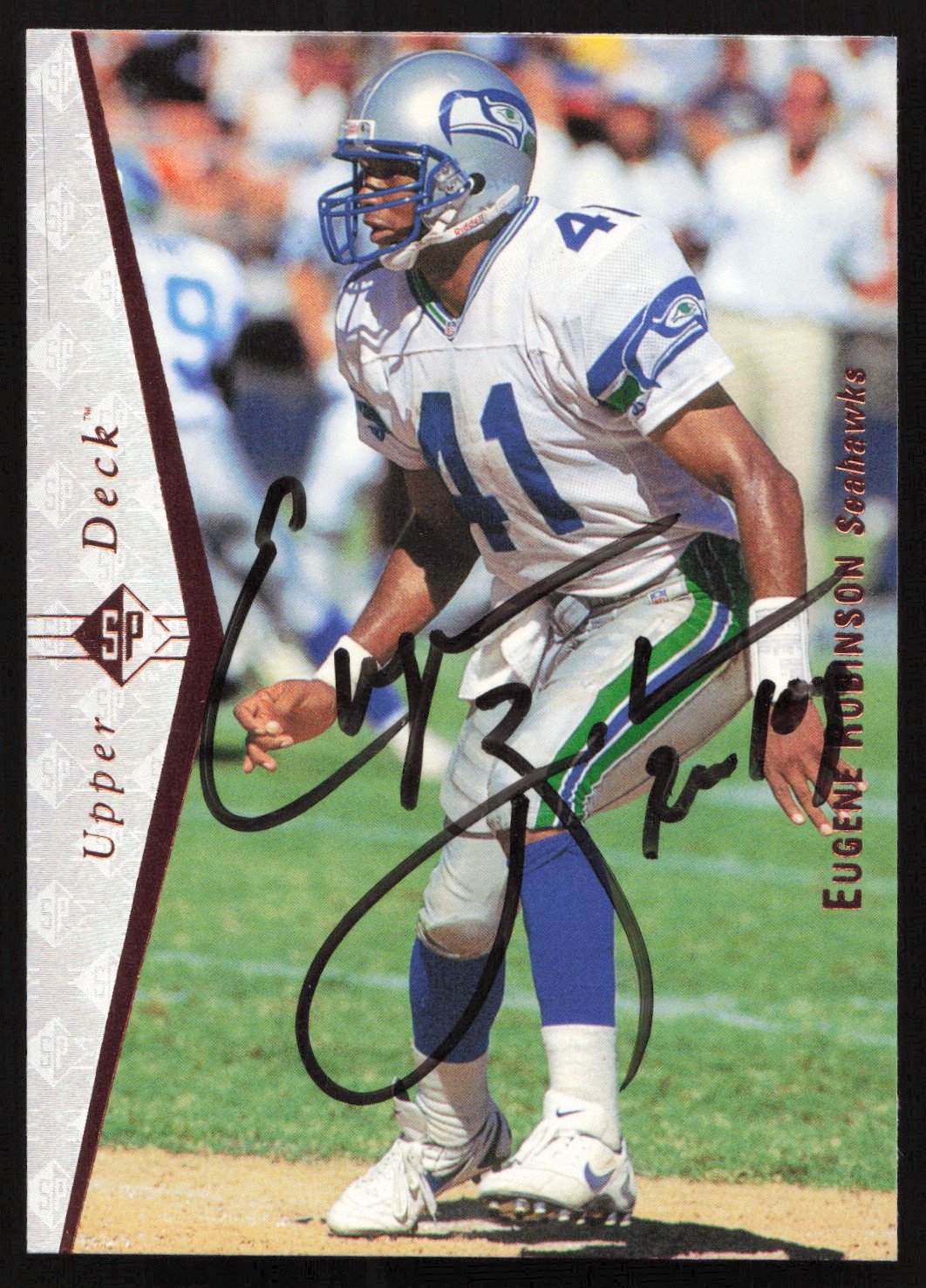 Eugene Robinson Signed 1995 Upper Deck SP Card 199 Seattle Seahawks