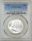 1956 P Franklin Half Dollar PCGS MS64 Blast White 95% FBL Super Luster PQ #H220G