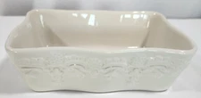 Temptations Tara COUNTRY LACE Cream Ivory Baking Dish Loaf/Casserole 8"x5.5"
