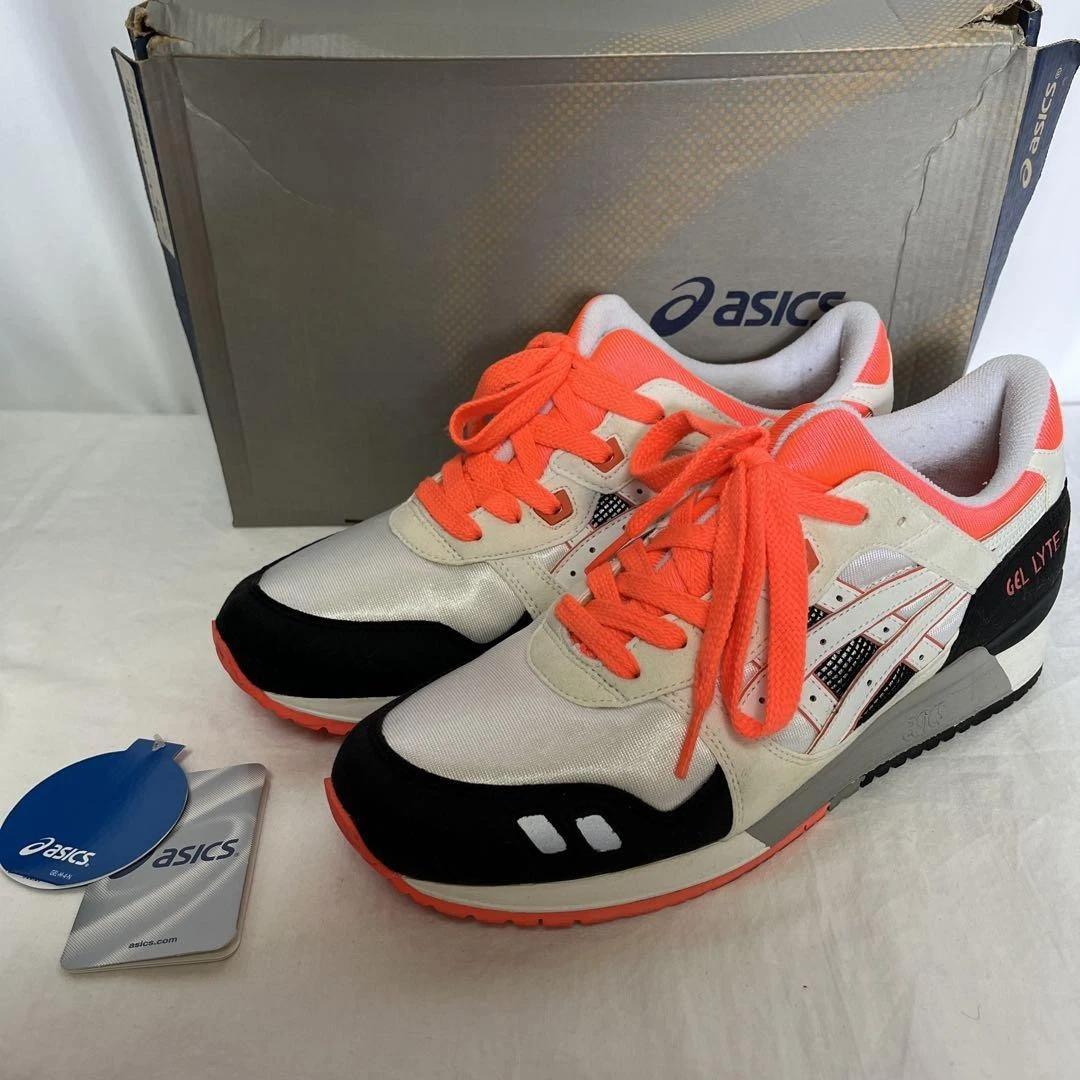 Asics Gel Lyte III Uomo 9.5US Arancione Nero Bianco 30° Modello Usatoo
