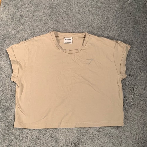 Gymshark Tan Crop Top small tee