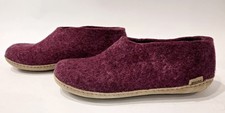 Glerups Wool Slippers with Leather Sole, Women's Size EU 41 / US 10
