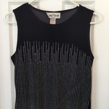 Ronni Nicole Vintage Velvet Sparkle Midi Dress Sequin Accent Size 8 Made in USA