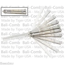 Pearl White Practice BUTTERFLY COMB ALL STAINLESS Trainer Fly Balisong
