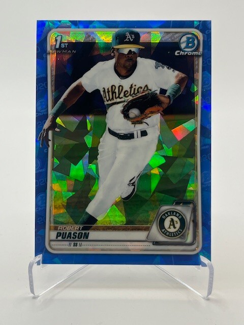 2020 BOWMAN CHROME SAPPHIRE ROBERT PUASON RC #BCP-145 ATHLETICS 1ST